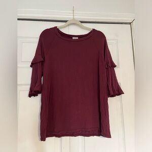 Ruffle sleeve top